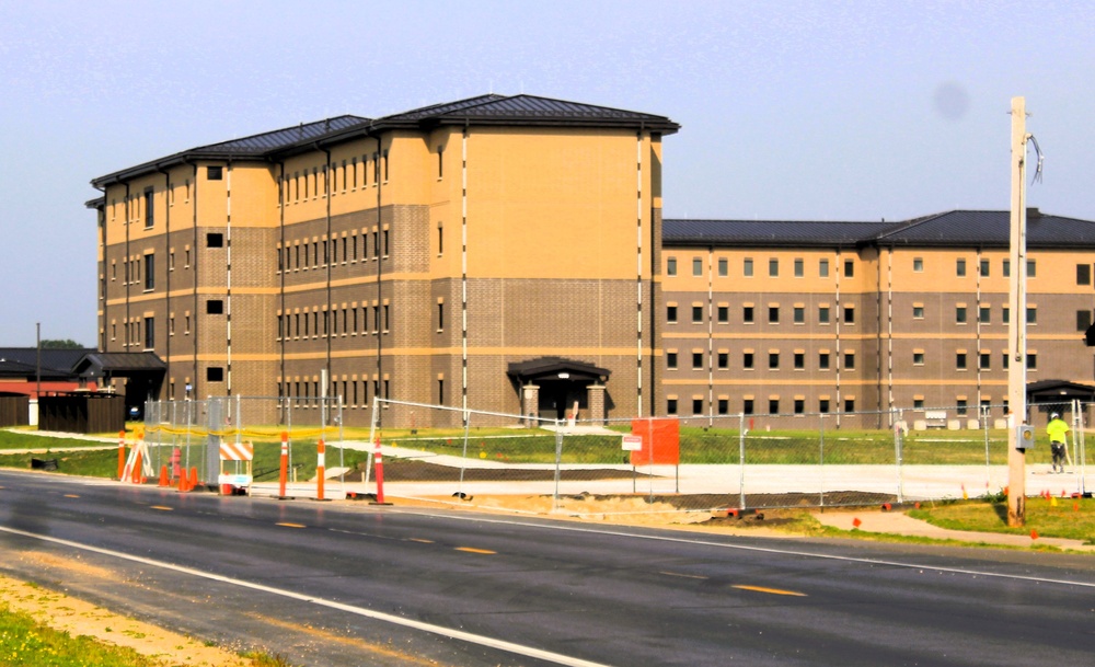 August 2025 construction operations for South Barracks Project at Fort McCoy