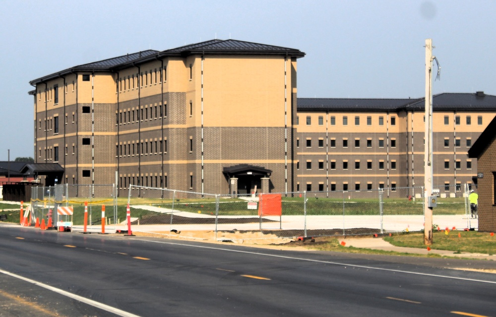 August 2025 construction operations for South Barracks Project at Fort McCoy