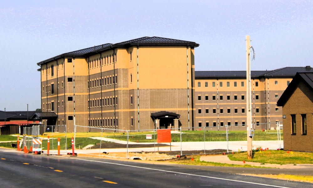 August 2025 construction operations for South Barracks Project at Fort McCoy