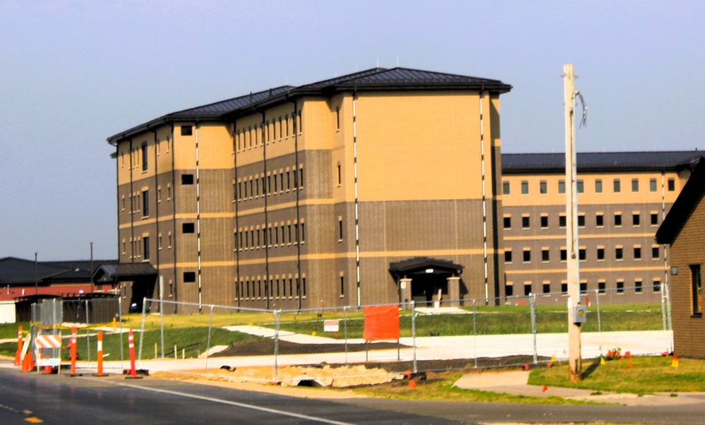 August 2025 construction operations for South Barracks Project at Fort McCoy