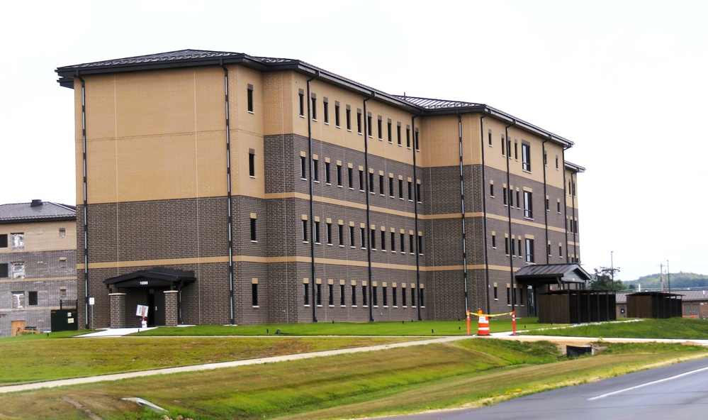 August 2025 construction operations for South Barracks Project at Fort McCoy