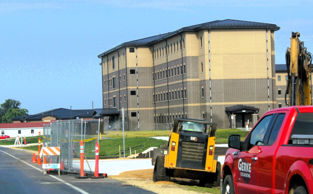 August 2025 construction operations for South Barracks Project at Fort McCoy