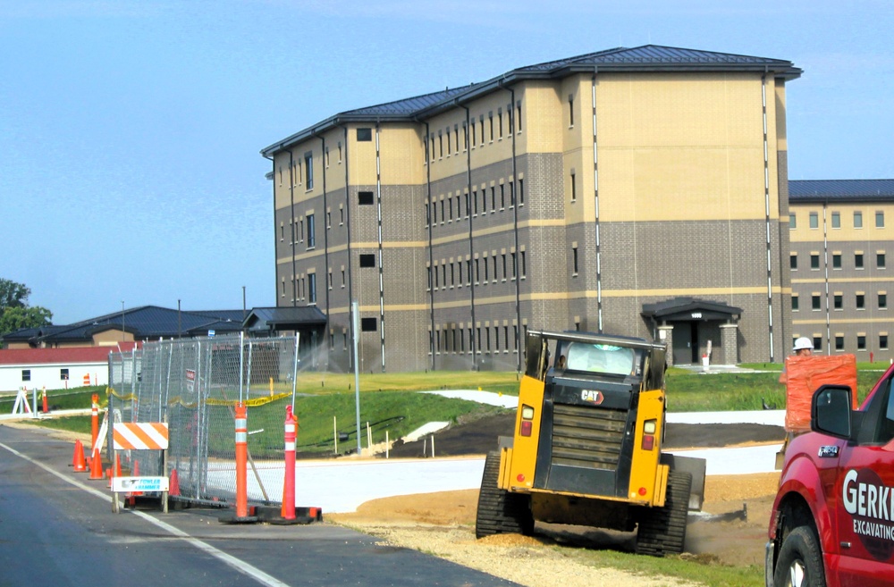 August 2025 construction operations for South Barracks Project at Fort McCoy