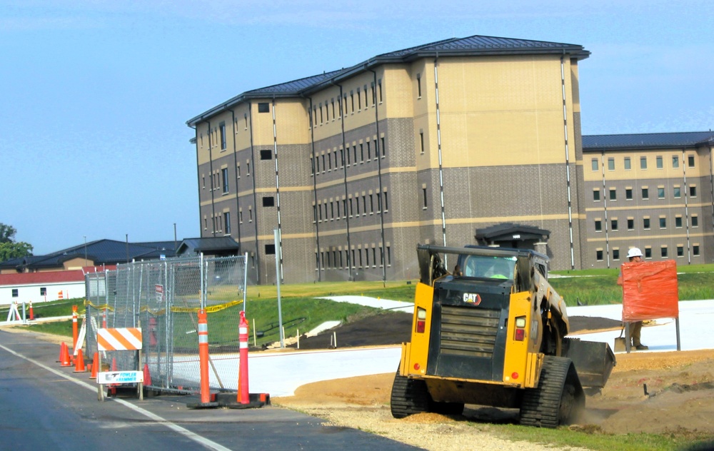 August 2025 construction operations for South Barracks Project at Fort McCoy