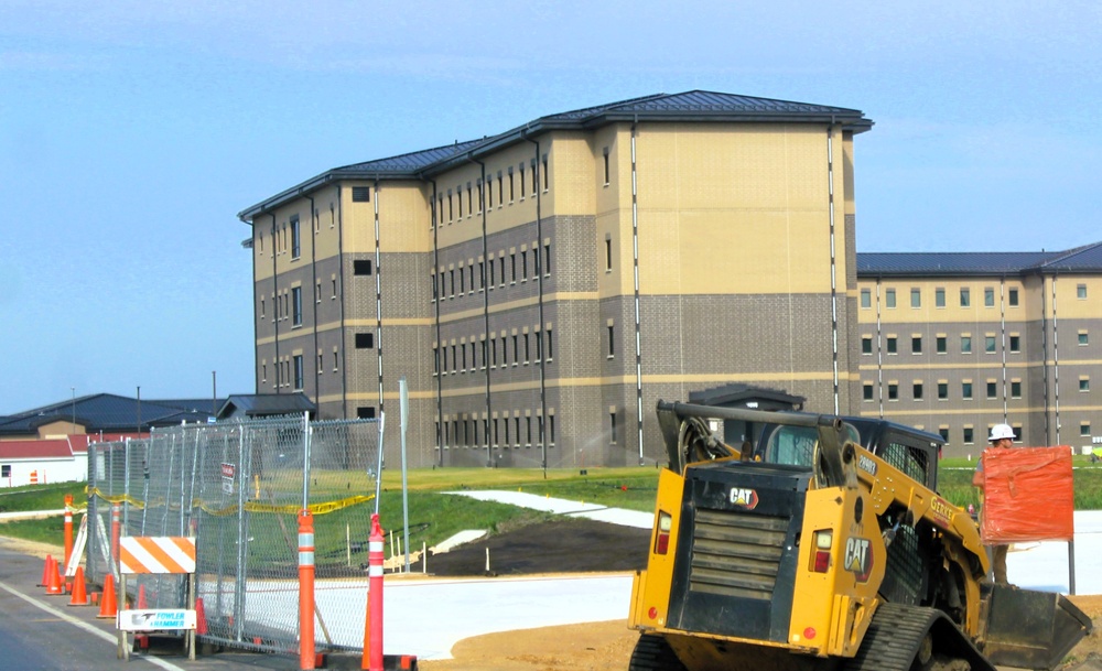 August 2025 construction operations for South Barracks Project at Fort McCoy