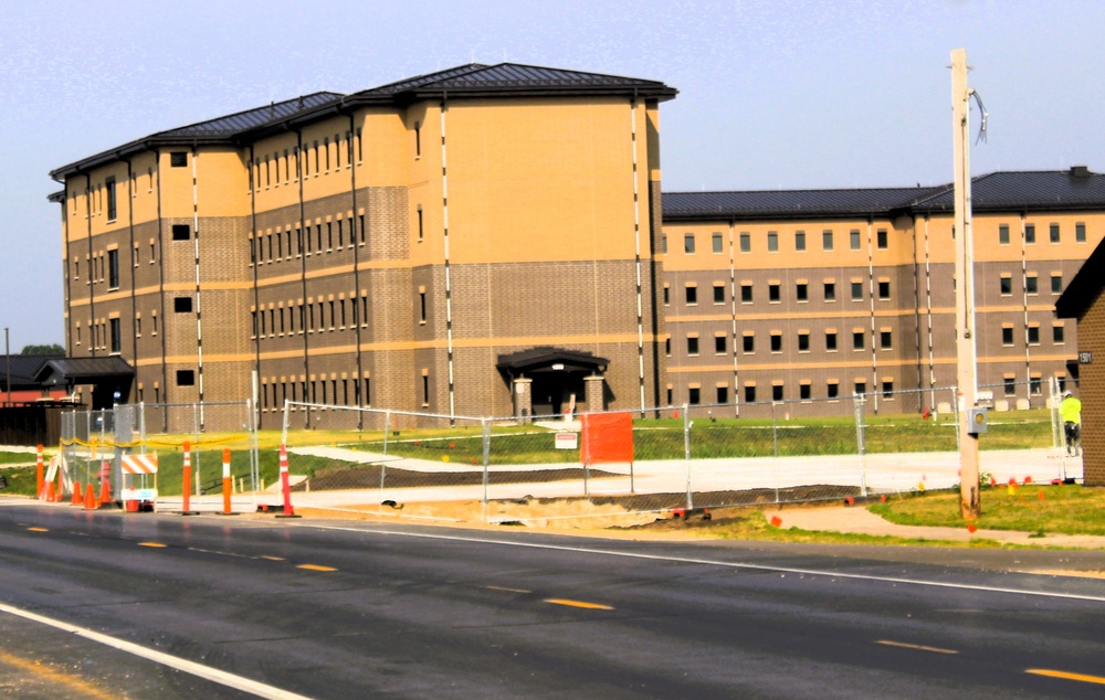 August 2025 construction operations for South Barracks Project at Fort McCoy