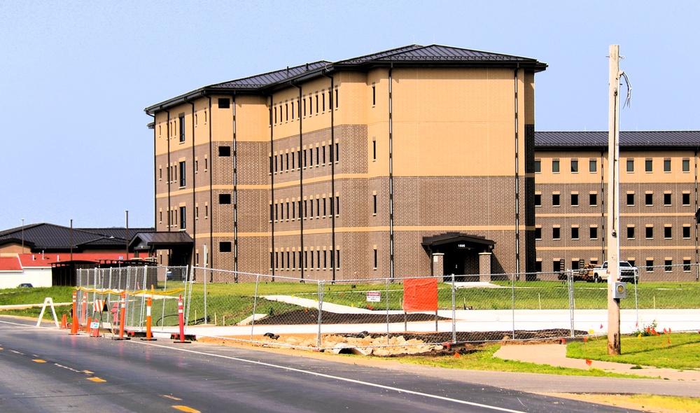 August 2025 construction operations for South Barracks Project at Fort McCoy