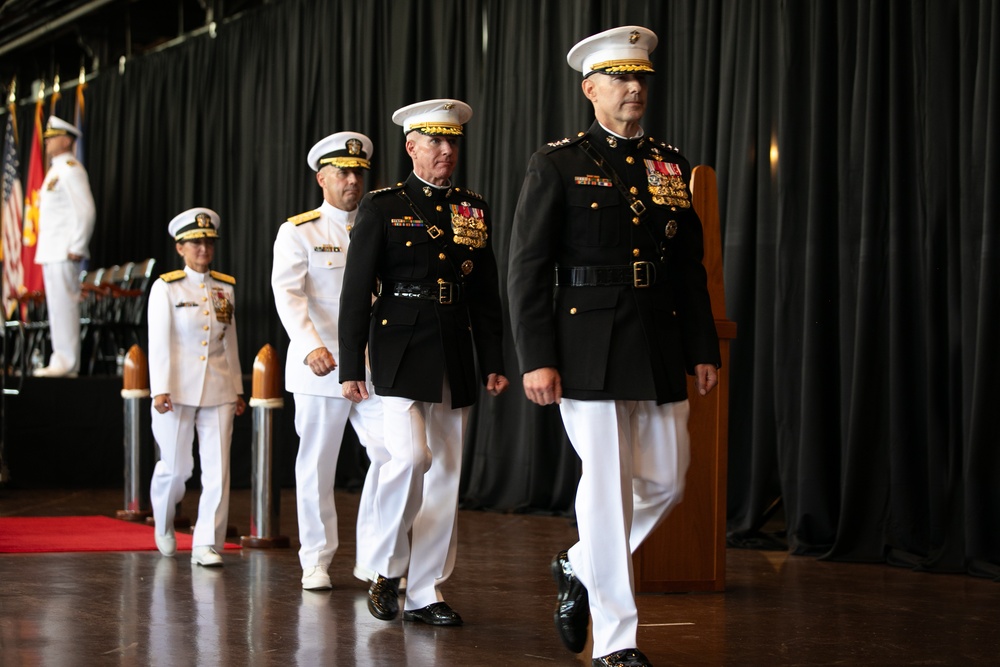 ACNO Adm. Jim Kilby, CMC Gen. Eric Smith Depart USNA Change of Command Ceremony