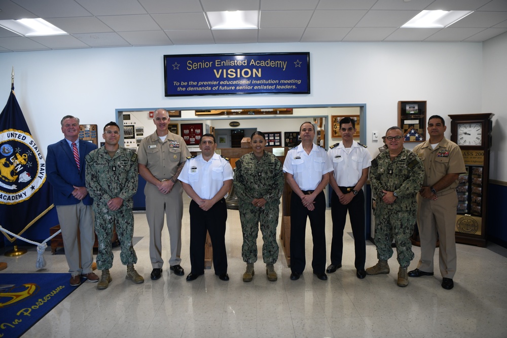 The Argentine Navy delegation guest visit with the Senior Enlisted Academy.