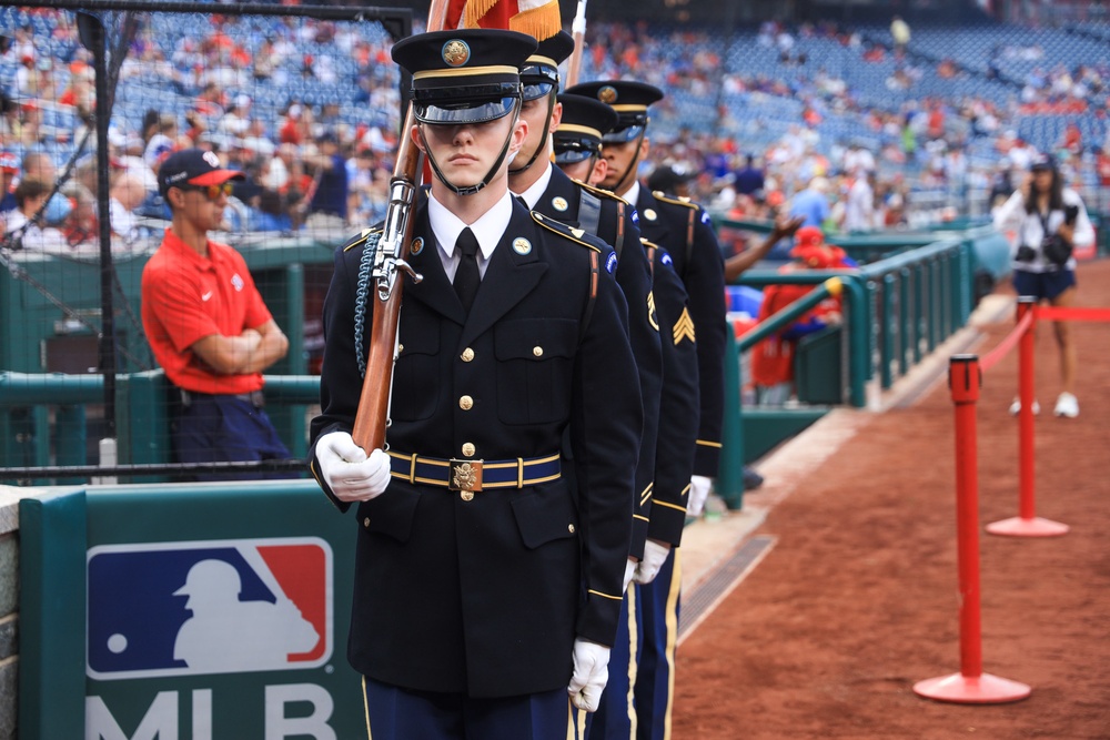U.S. Army Color Guard Present the Colors at Nationals Stadium Aug. 15, 2025