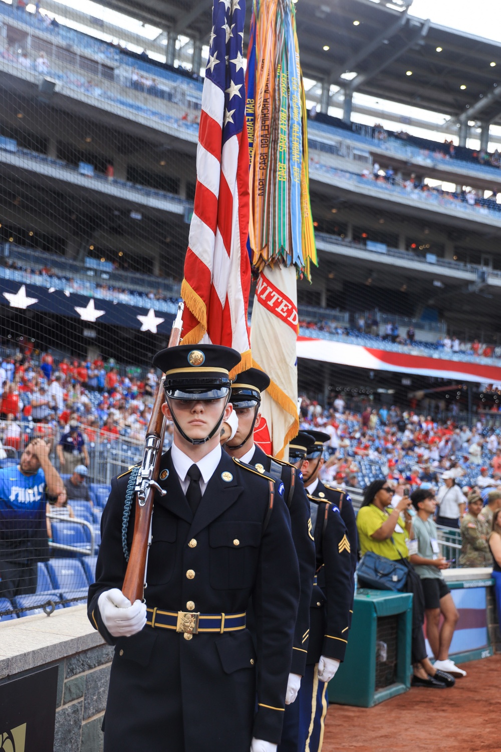 U.S. Army Color Guard Present the Colors at Nationals Stadium Aug. 15, 2025