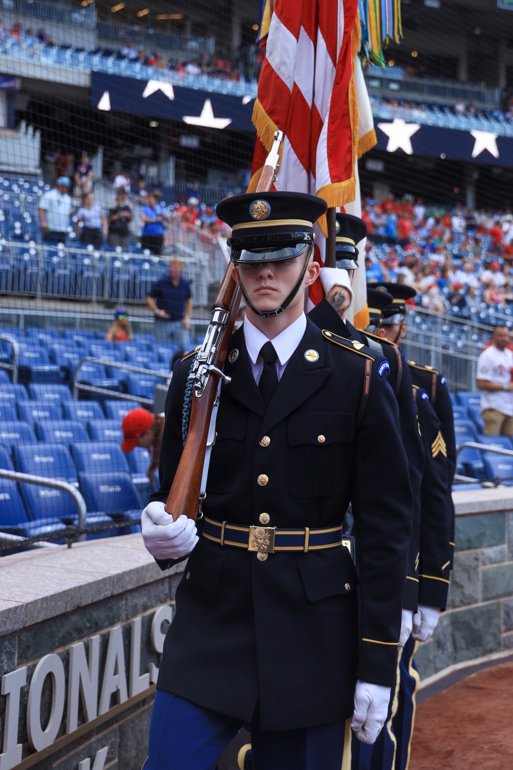 U.S. Army Color Guard Present the Colors at Nationals Stadium Aug. 15, 2025