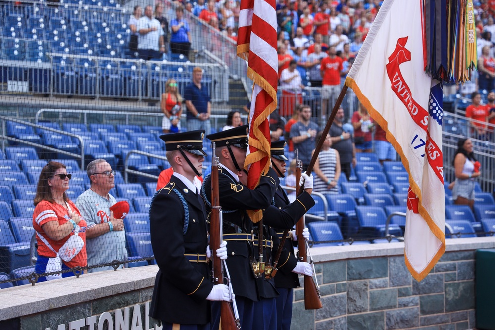 U.S. Army Color Guard Present the Colors at Nationals Stadium Aug. 15, 2025