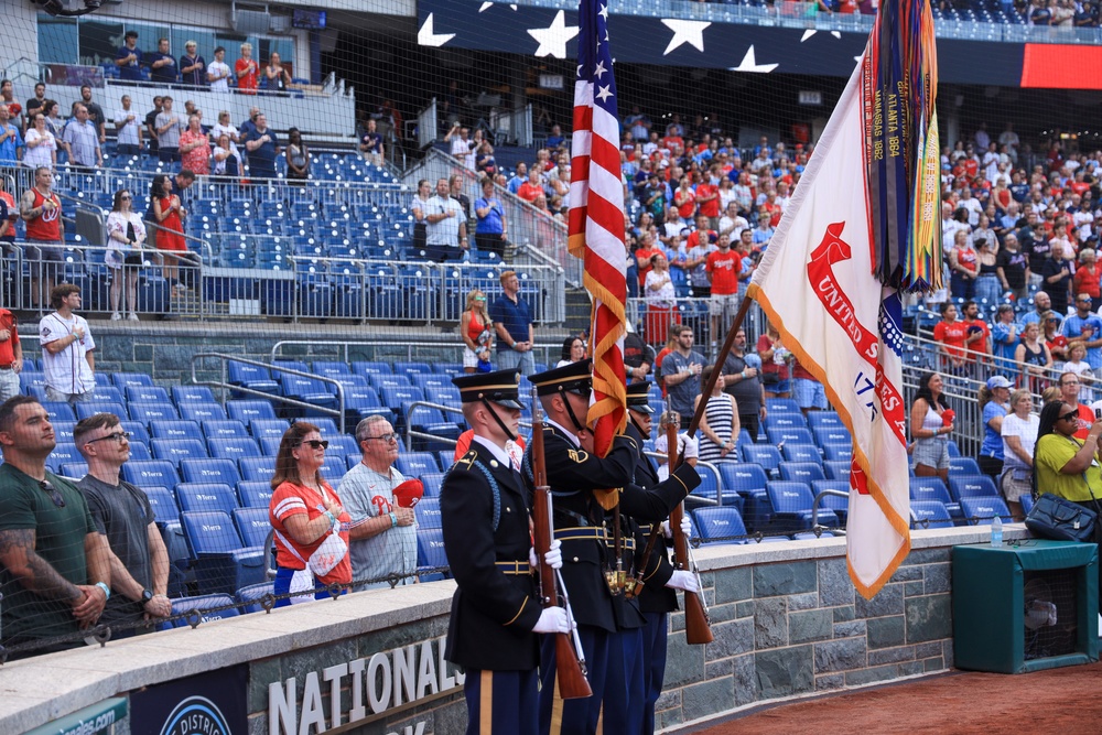 U.S. Army Color Guard Present the Colors at Nationals Stadium Aug. 15, 2025