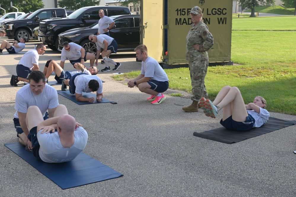 Wisconsin Air National Guard's 115th Fighter Wing Fitness Test
