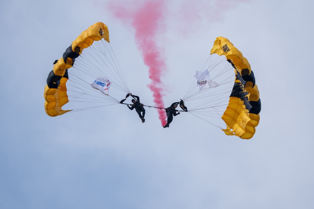 U.S. Army Parachute Team jumps for Chicago Air and Water Show