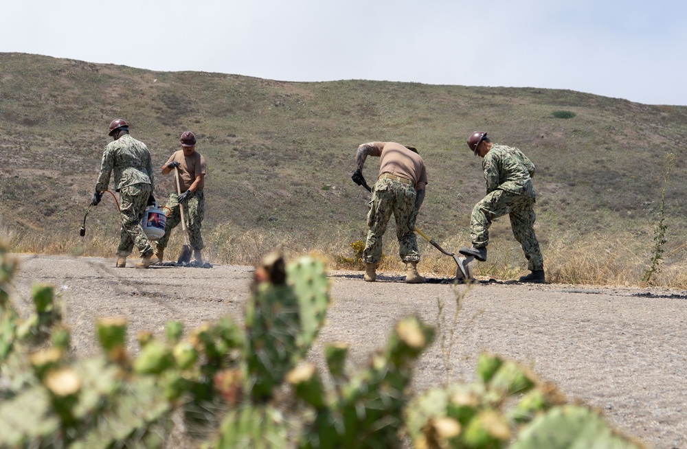 Seabees Patch Pot Holes