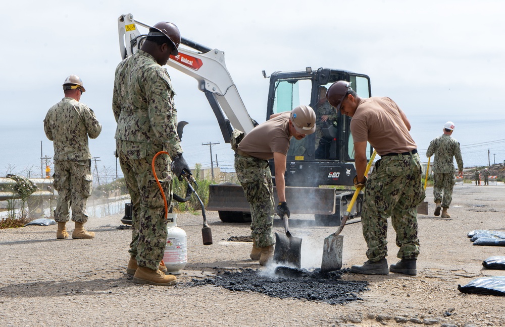 Seabees Patch Pot Holes