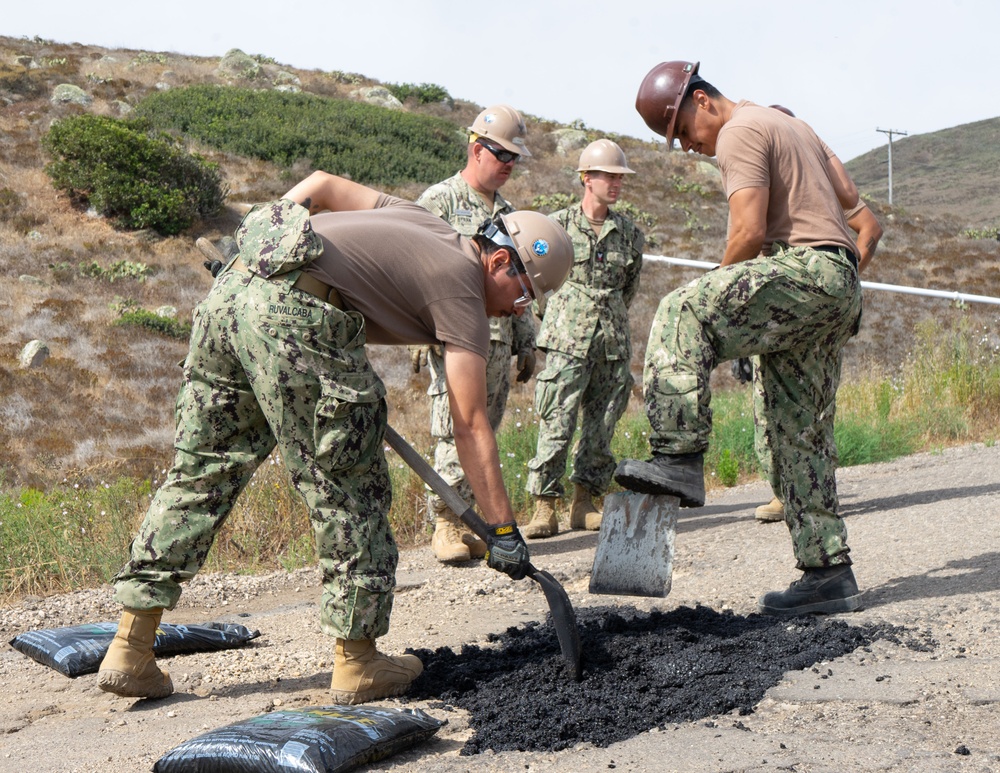 Seabees Patch Pot Holes