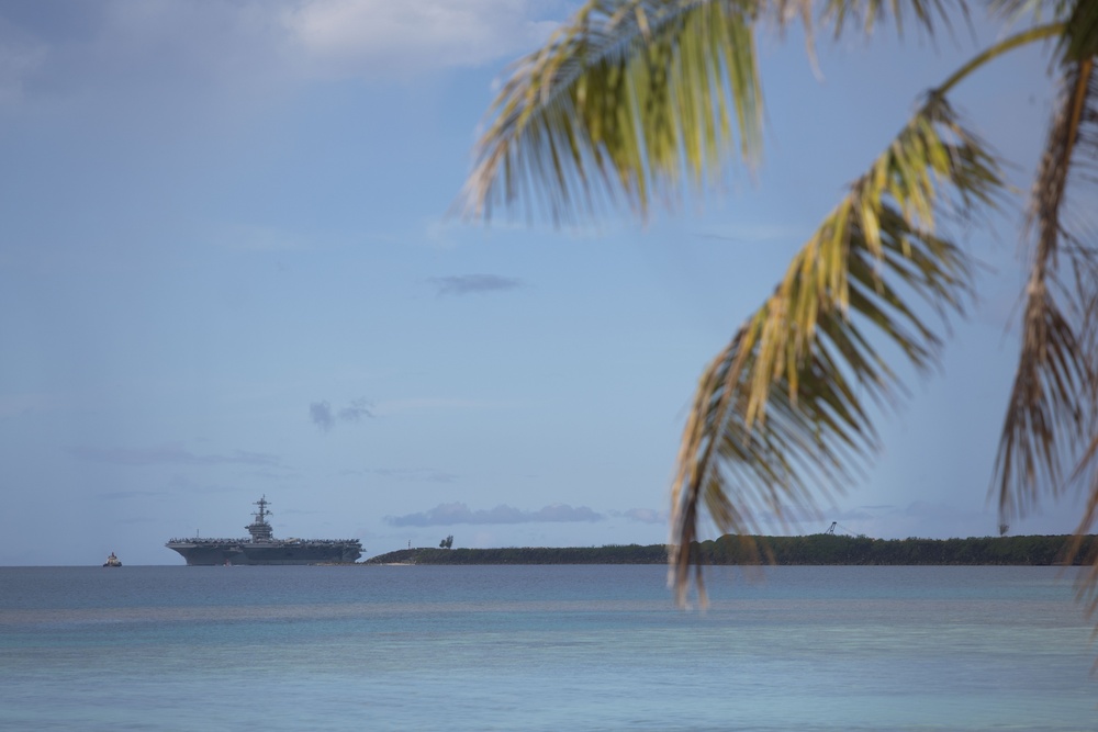 USS George Washington (CVN 73) arrives in Guam for a port visit