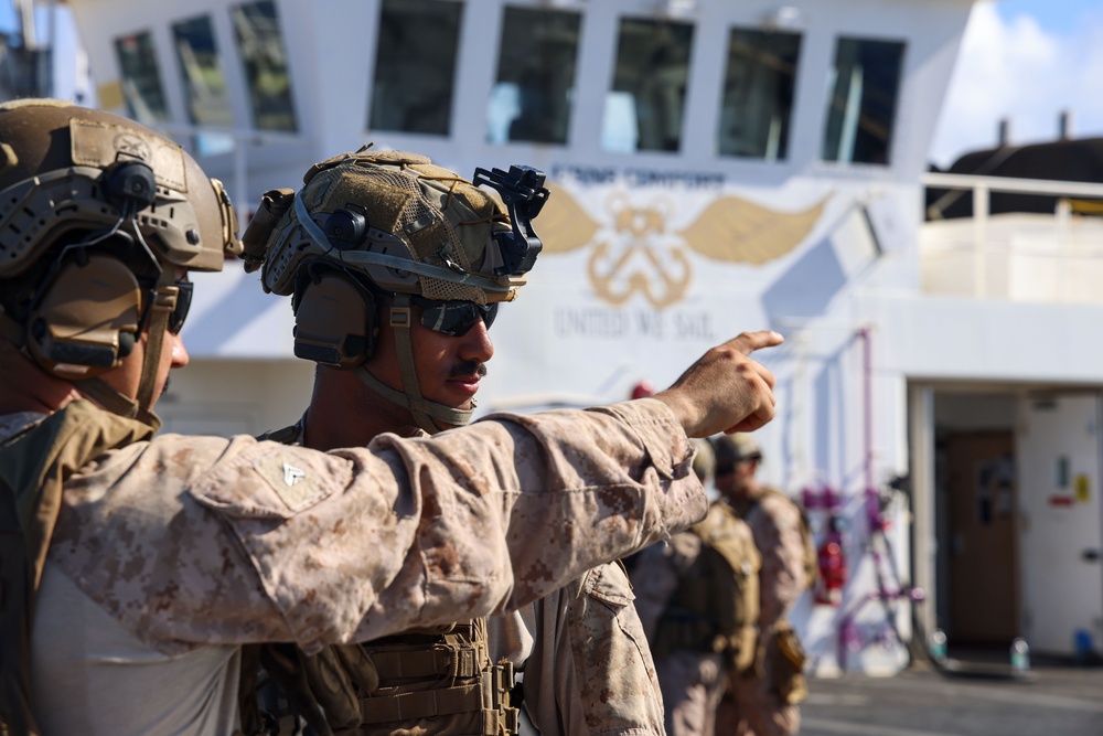 USNS Comfort Marines Live Fire