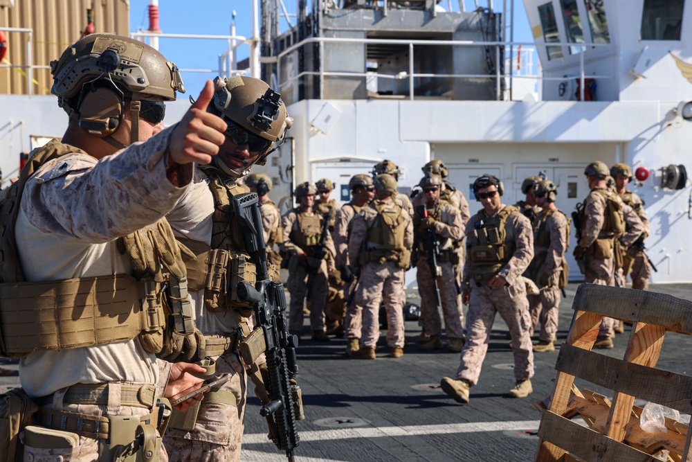 USNS Comfort Marines Live Fire