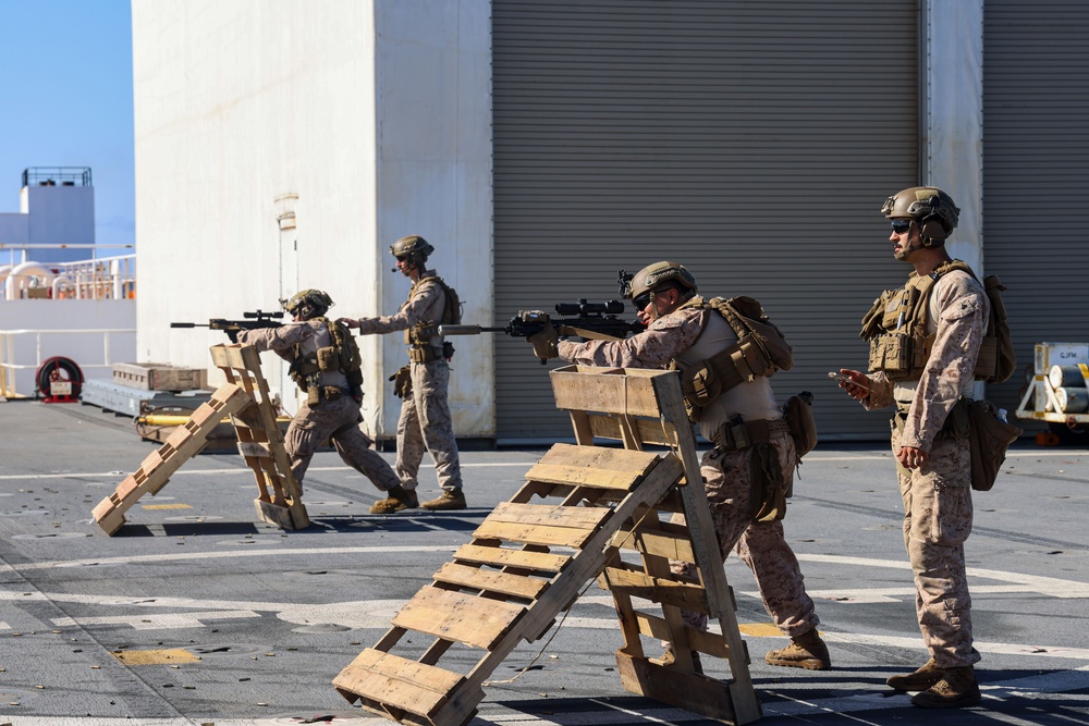 USNS Comfort Marines Live Fire