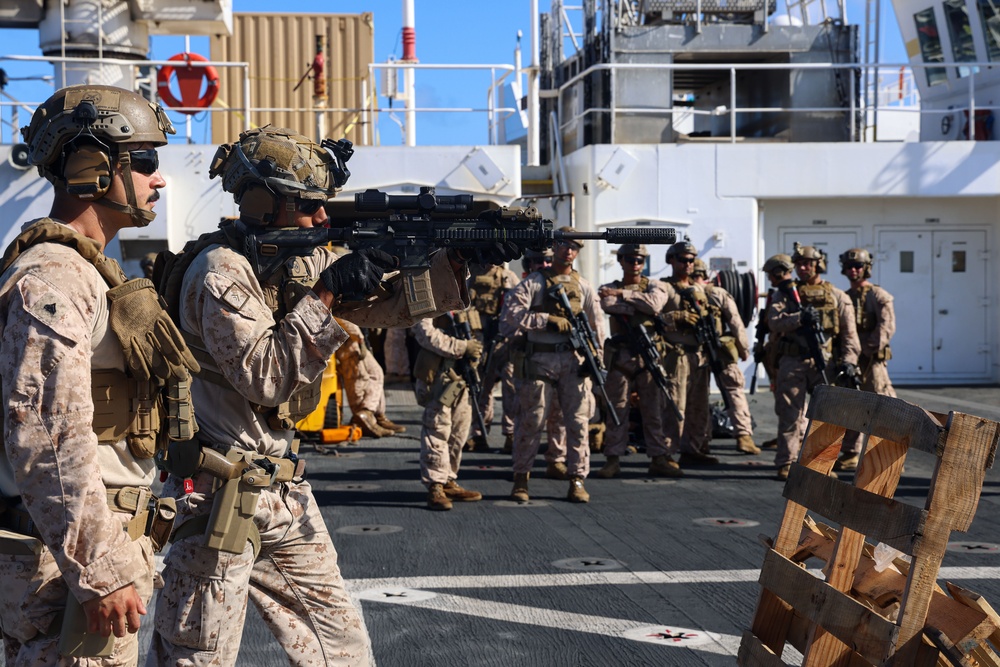 USNS Comfort Marines Live Fire