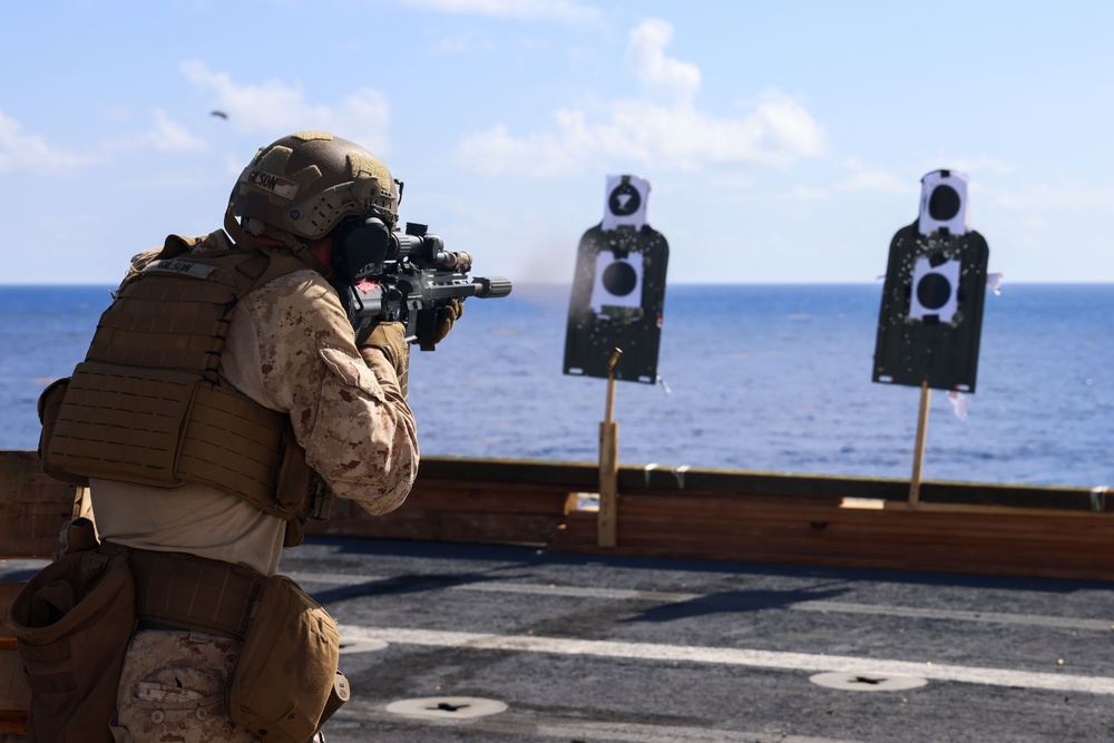 USNS Comfort Marines Live Fire