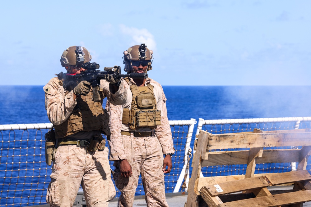 USNS Comfort Marines Live Fire