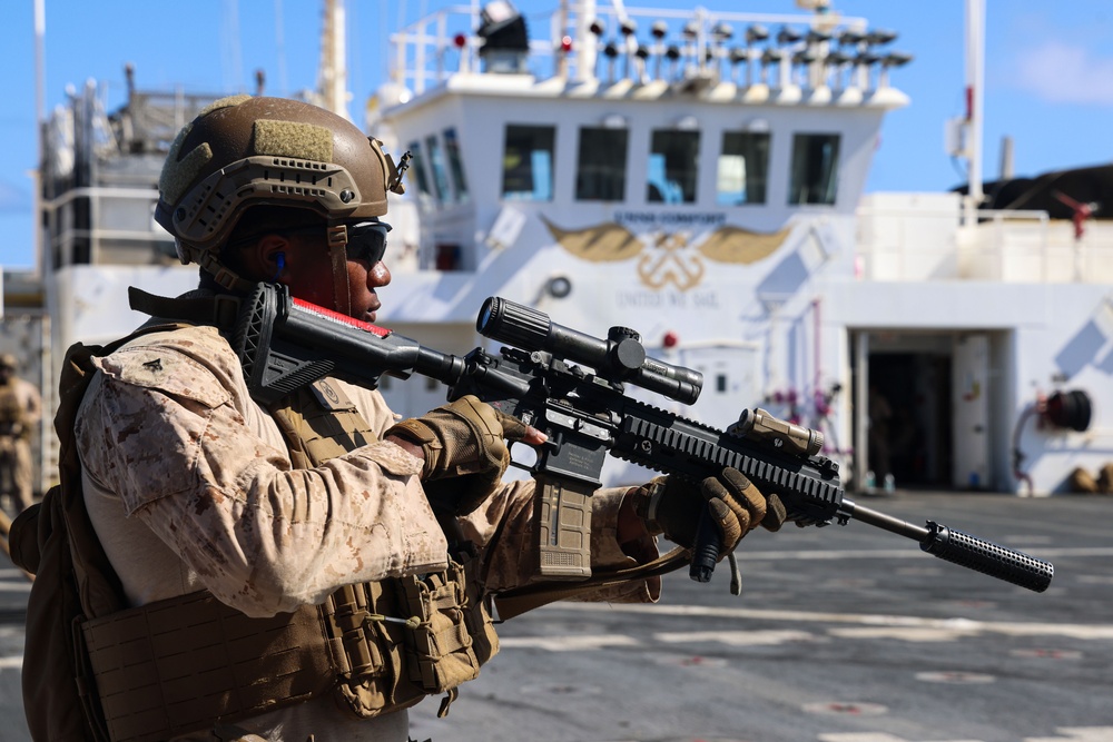 USNS Comfort Marines Live Fire