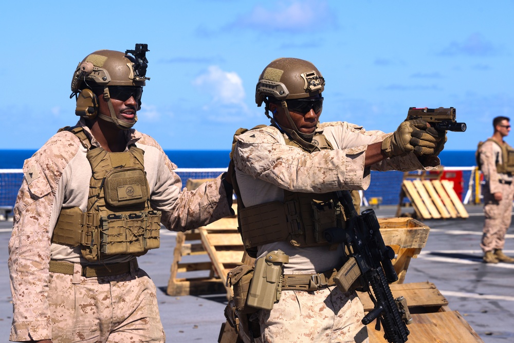 USNS Comfort Marines Live Fire