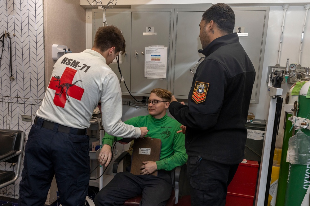 Abraham Lincoln conducts routine operations