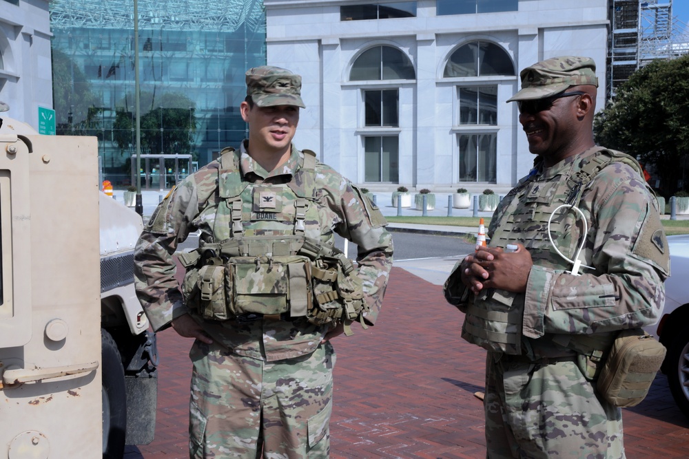 Joint Task Force DC patrols the National Mall