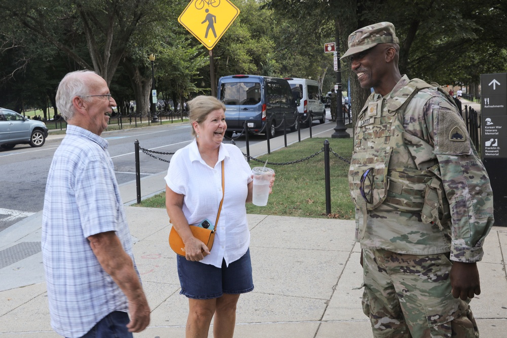 Joint Task Force DC patrols the National Mall