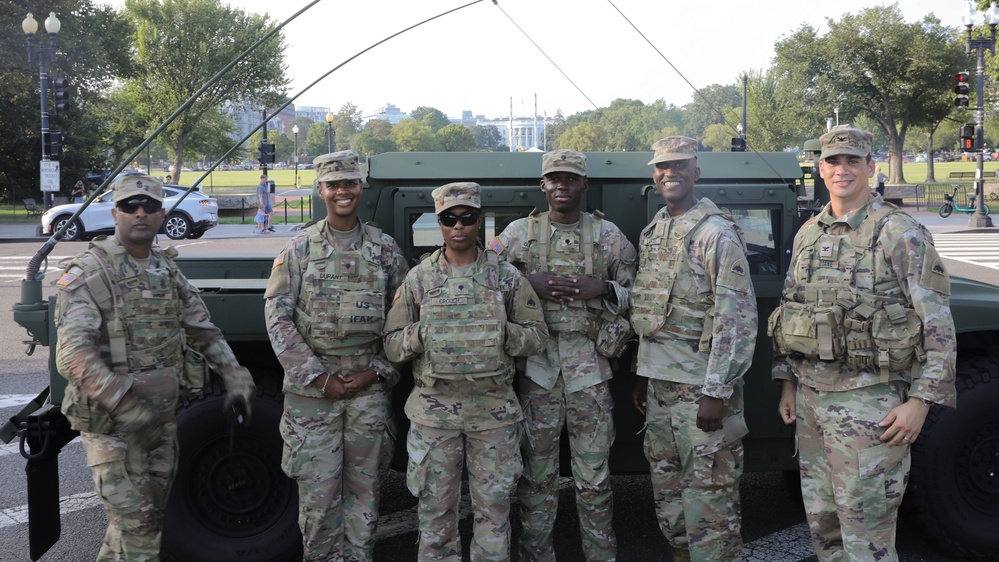 Joint Task Force DC patrols the National Mall