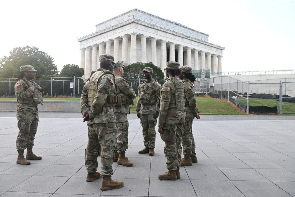 JTF-DC leaders circulate during DC Safe and Beautiful mission