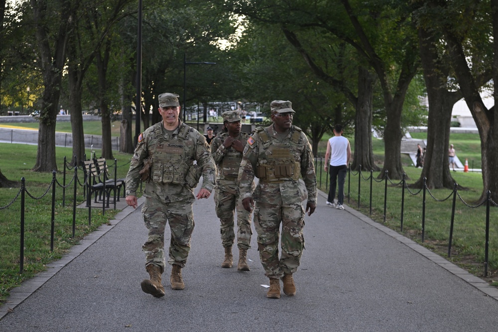 JTF-DC leaders circulate during DC Safe and Beautiful mission