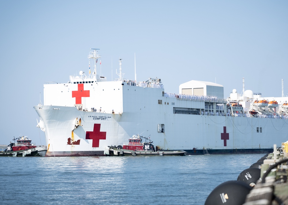 USNS Comfort (T-AH 20) Returns From Continuing Promise 2025
