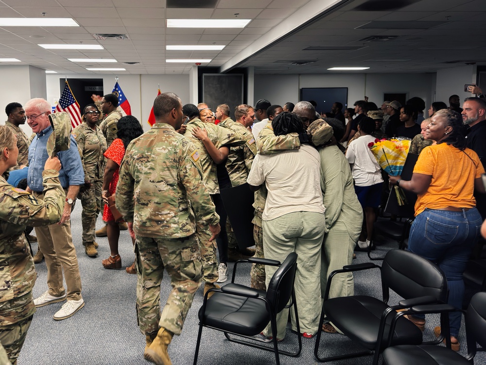 Georgia Army National Guard Soldiers return from Europe