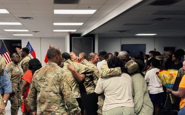 Georgia Army National Guard Soldiers return from Europe