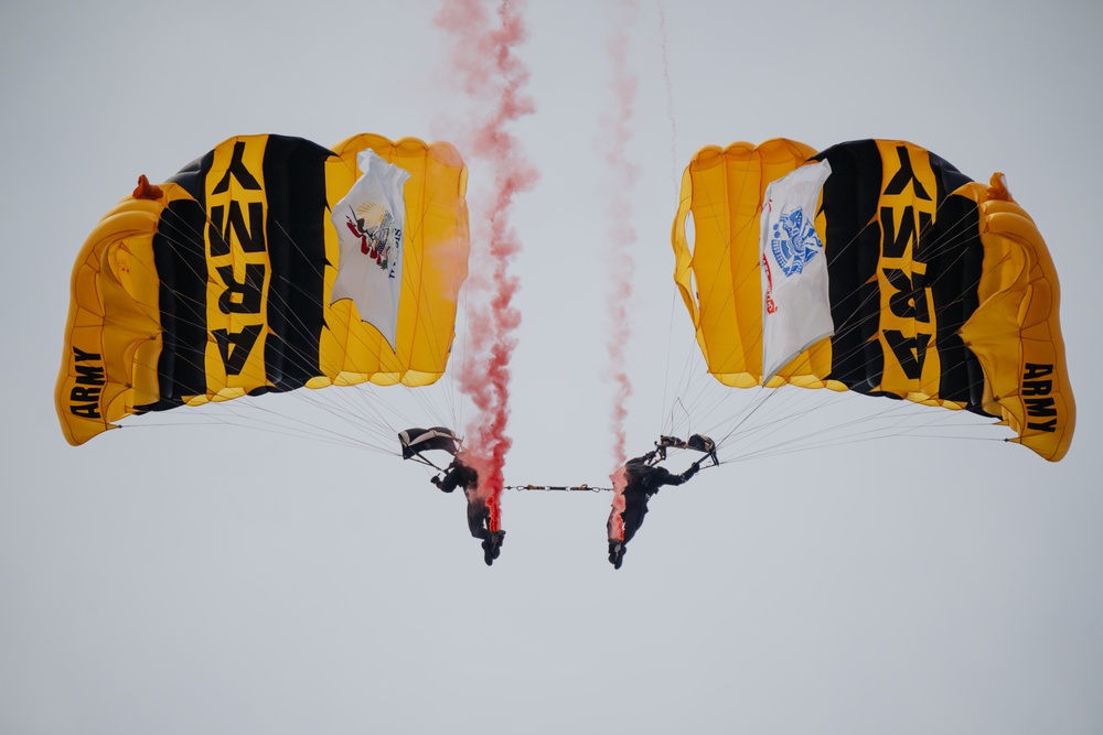 U.S. Army Parachute Team jumps for Chicago Air and Water Show