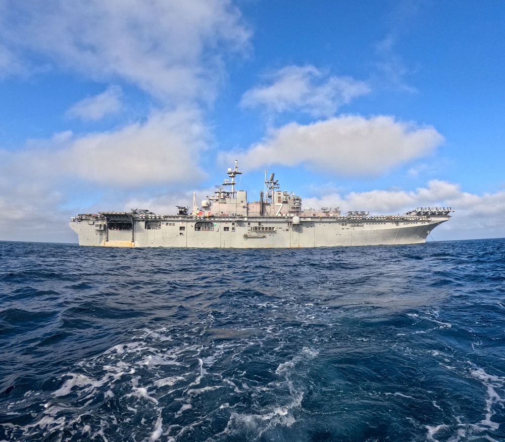 USS Iwo Jima Conducts Anchoring Evolution
