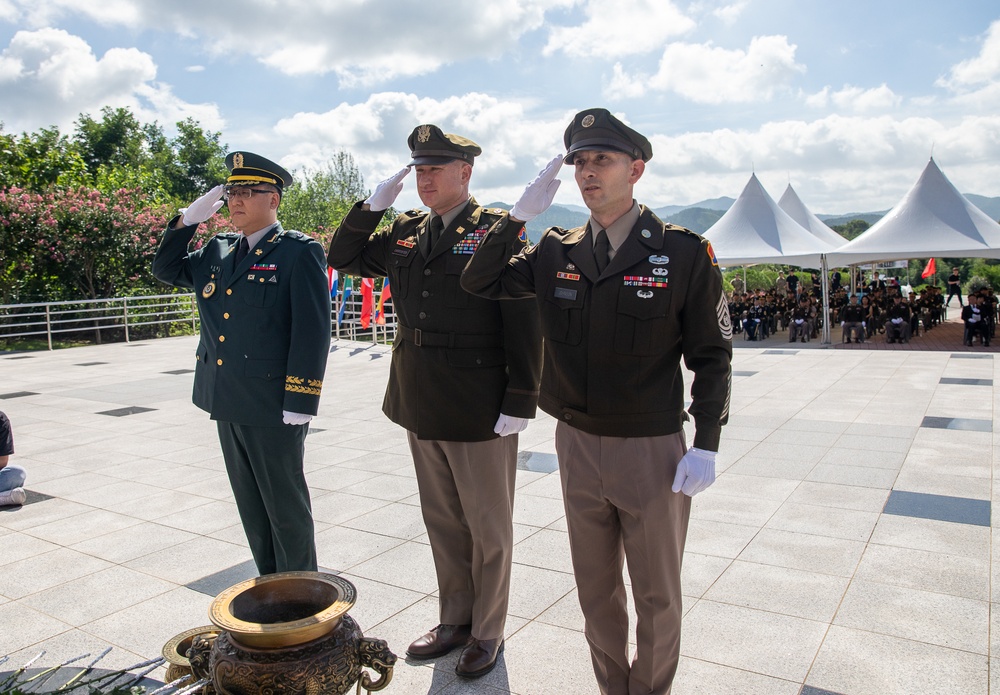 On Aug. 14, the 6th Ordnance Battalion and Chilgok County hosted the 23rd Hill 303 Memorial Ceremony at the Korean American Hill 303 Memorial Park near Camp Carroll in Waegwan.