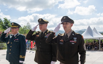 On Aug. 14, the 6th Ordnance Battalion and Chilgok County hosted the 23rd Hill 303 Memorial Ceremony at the Korean American Hill 303 Memorial Park near Camp Carroll in Waegwan.