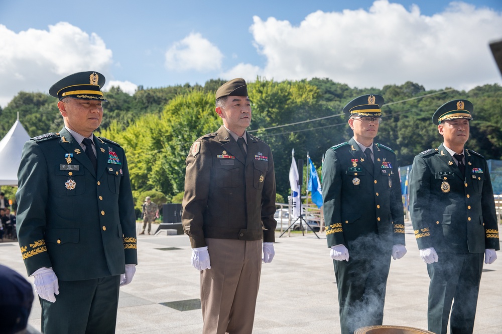 On Aug. 14, the 6th Ordnance Battalion and Chilgok County hosted the 23rd Hill 303 Memorial Ceremony at the Korean American Hill 303 Memorial Park near Camp Carroll in Waegwan.