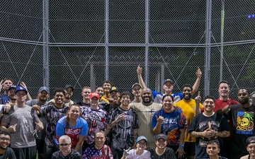 USS Tripoli vs USS America Softball Game
