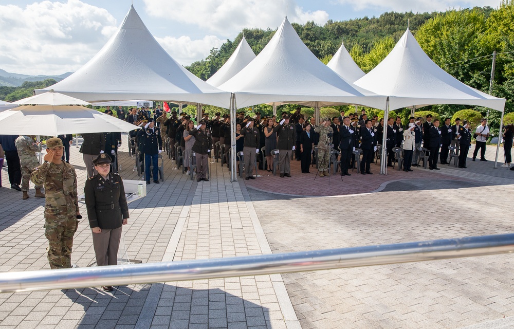 On Aug. 14, the 6th Ordnance Battalion and Chilgok County hosted the 23rd Hill 303 Memorial Ceremony at the Korean American Hill 303 Memorial Park near Camp Carroll in Waegwan.