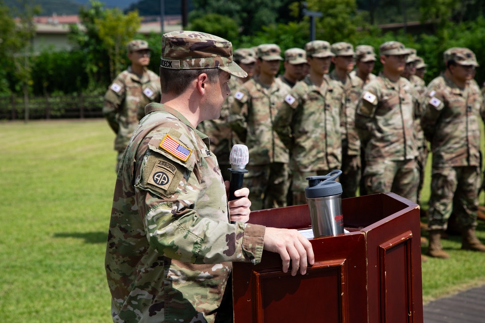 HHC, USAG Yongsan-Casey conducts Change of Responsibility