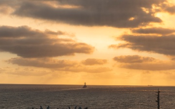 USS Gerald R. Ford (CVN 78) Transits English Channel